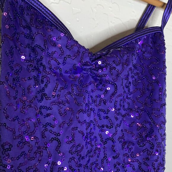 Wiessman Grape Purple Sequined Dance Costume - Picture 8 of 13